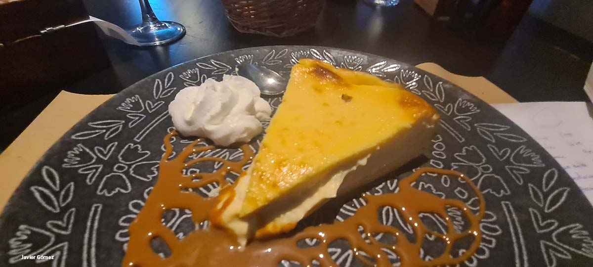 Tarta de queso en Pizzería La Albahaca, el Tanque