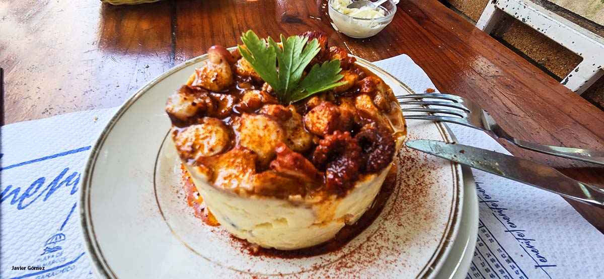 Timbal de pulpo en Guachinche la Cernidera 