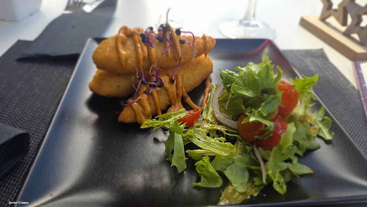 Tiras de pollo chipotle en Restaurante Naranja en Costa Adeje